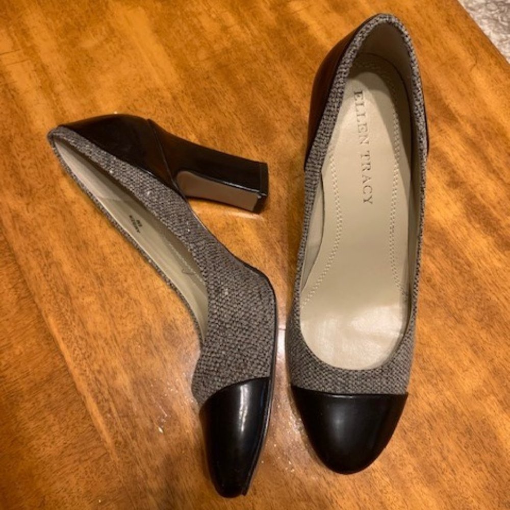Ellen Tracy Brown Tweed Pump High Heels